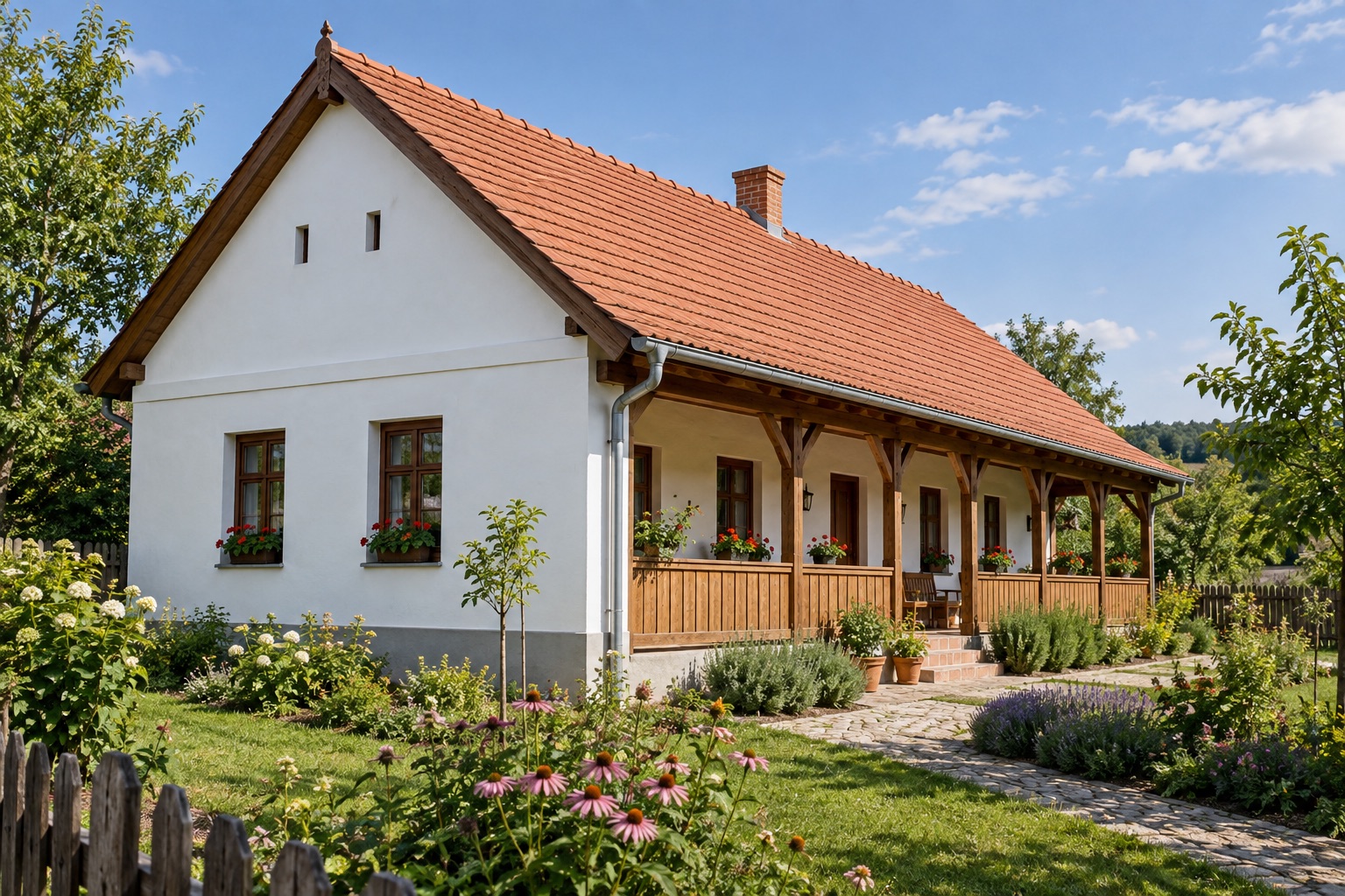 Családi ház és kert – inspirációs látványterv.